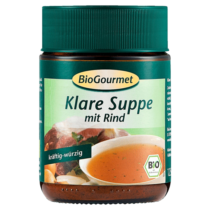 BioGourmet Bio Klare Suppe mit Rind 125g